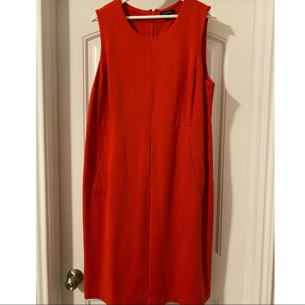 Land’s End Red Fitted Dress size 18W